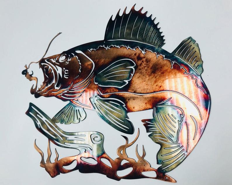Walleye Metal Wall Art - Fishing Décor - Fishing Wall Art - Walleye Art - Hunting Art