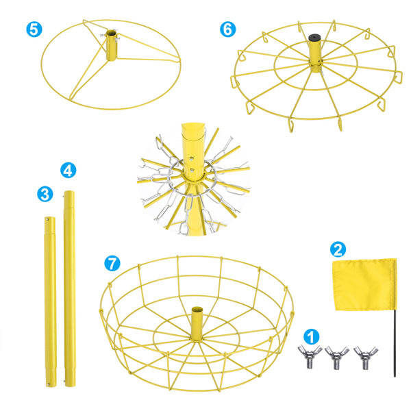 Frisbee Golf Basket - Pro Disc Golf Basket - Portable Metal Disc Golf Basket Target Set - Flying Discs Golf Baskets for Indoor