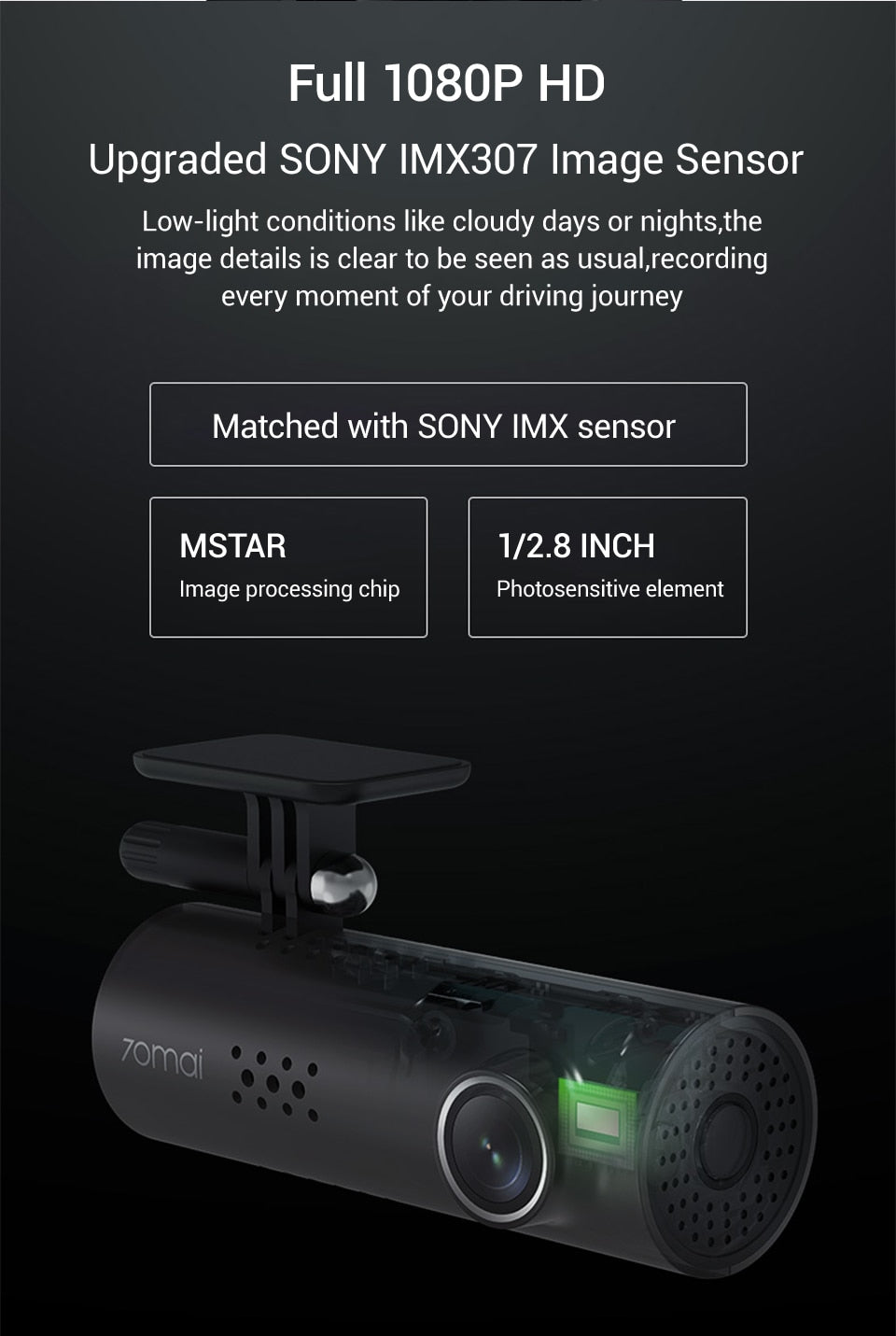 Dash Camera with 1080HD Night Vision - HD Dash Cam by OmniPresent