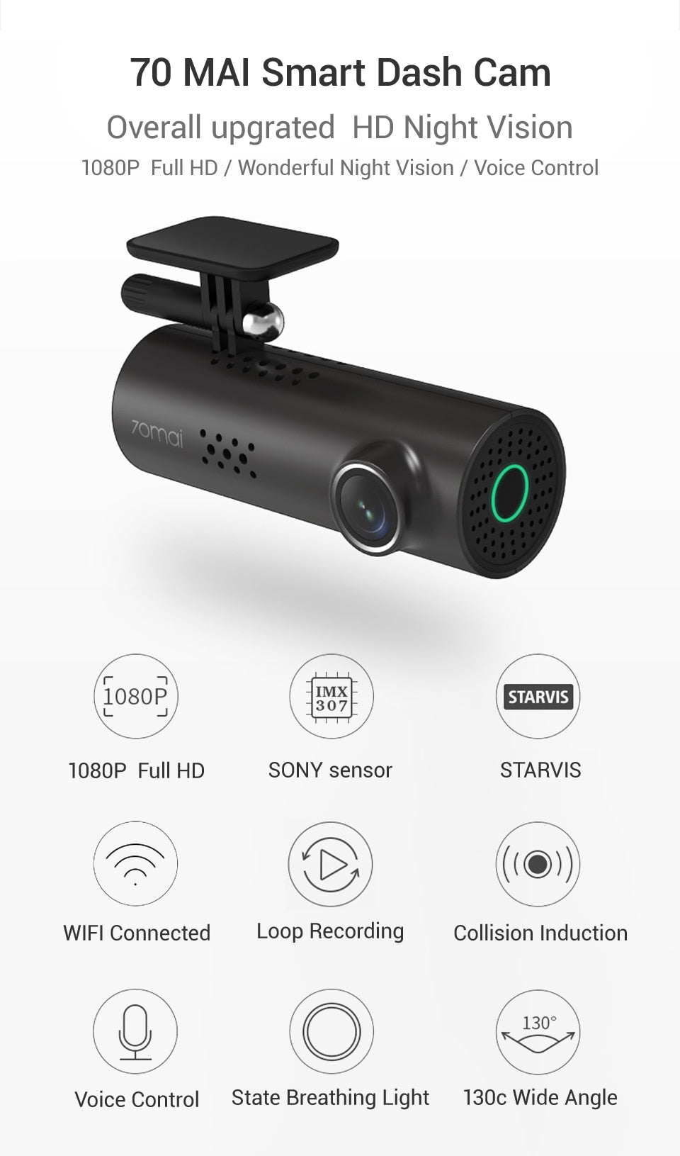 Dash Camera with 1080HD Night Vision - HD Dash Cam by OmniPresent