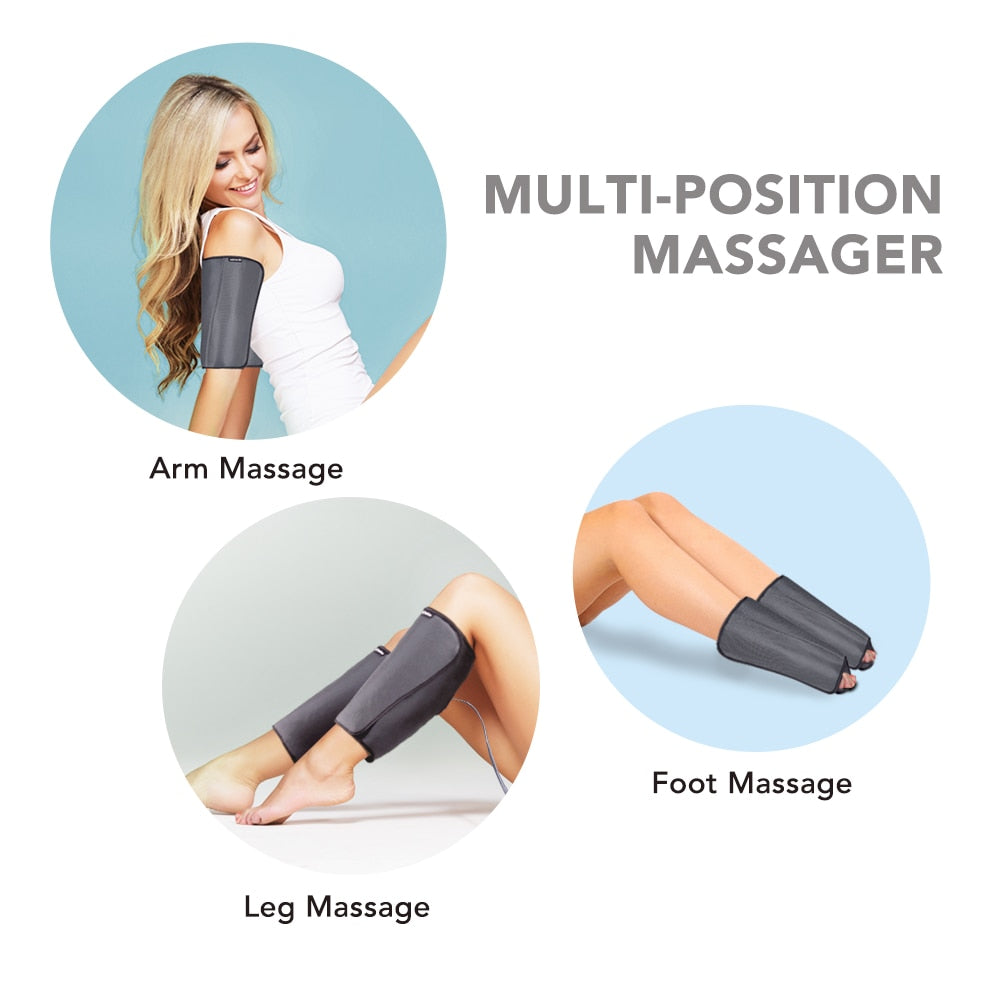 EZLegMassager - Leg Heat Massager with Air Compression - Pain Relief Leg Massager