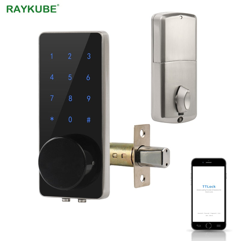 TT SmartLock - Electronic Deadbolt Door Lock - Digital Door Lock - Electronic Keyless Entry Door Lock - Touch Keyboard Door Lock - Smart Home Easy Door Lock