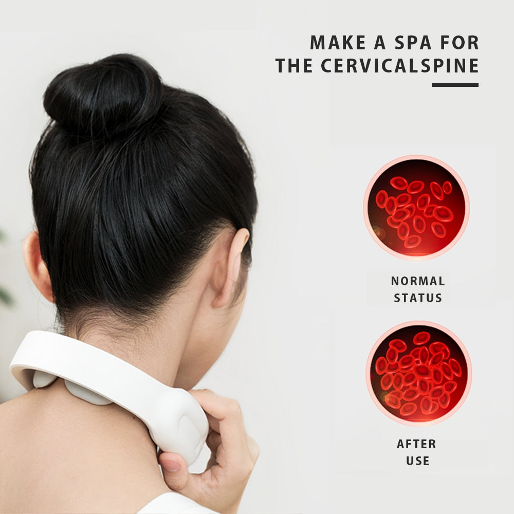 Neck Massager - Neck Pain Relief - Portable Neck Massager - Heated Neck Massager