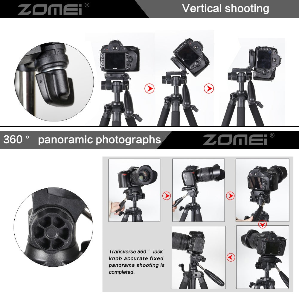 ZOMEI Q111 - Camera Tripod - Tripod for Camera - Camera Tripod Mount- Portable Tripod