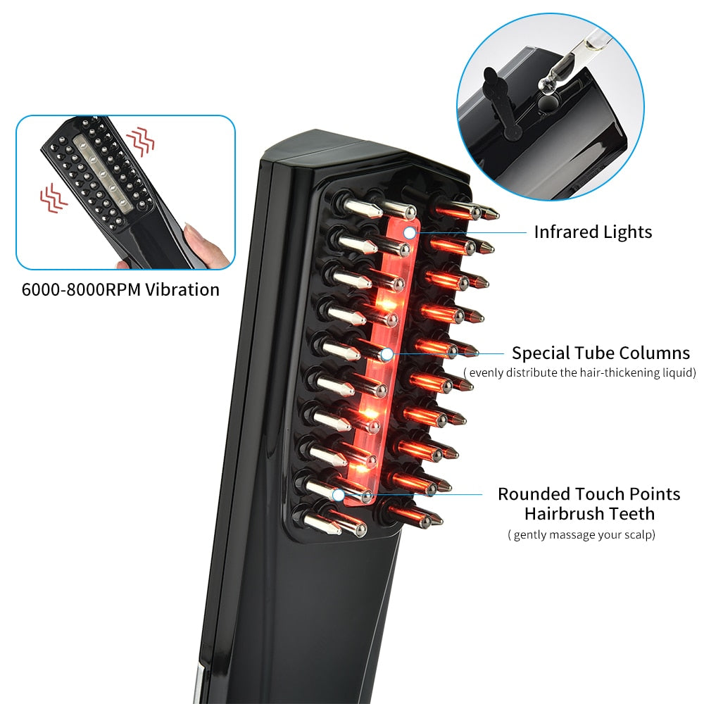 InfraTheraphy - Infrared Therapy Comb - Hair Growth Comb - Laser Growth Comb - Electric Hair Growth Comb - Infrared Therapy Treatment Brush