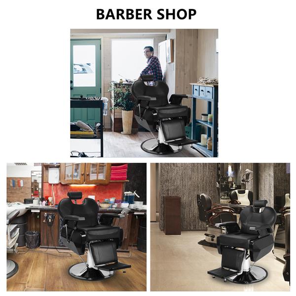 ChairsPro - Hydraulic Barber Chair - Leather Professional Salon Barber Chair - Salon Hairdresser Barber Chair