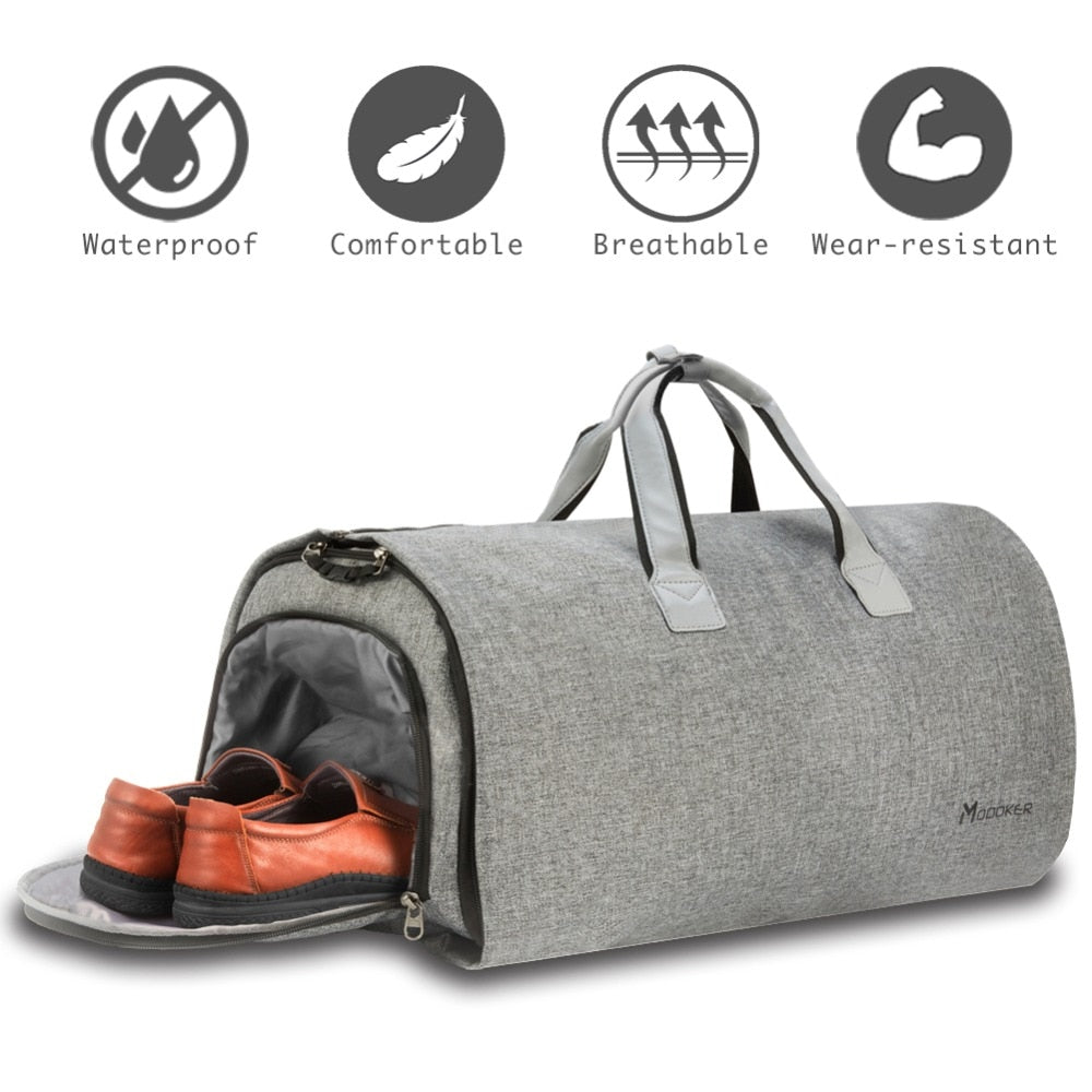 Modoker Garment Travel Bag - Multiple Pockets Travel Bag - Travel Bag with Shoulder Strap - Suitcase Clothing Business Bag