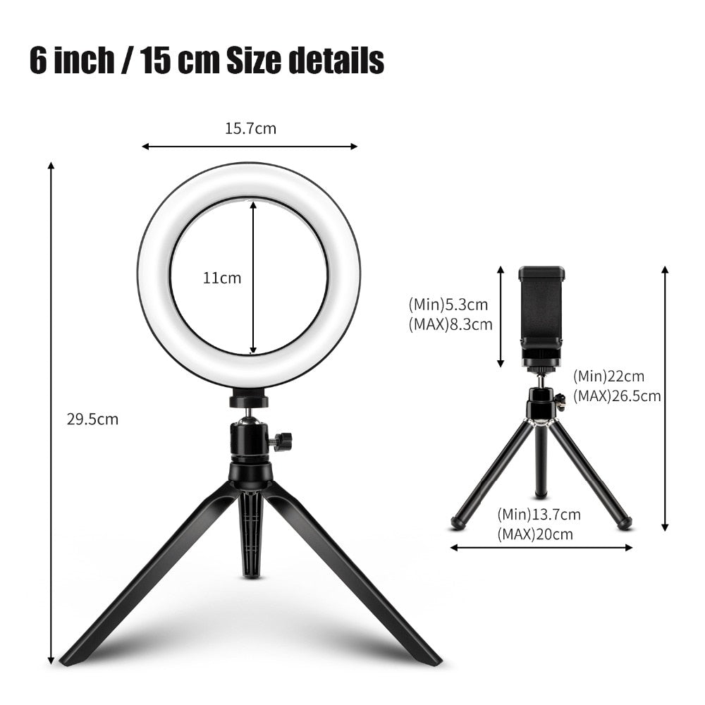 10"/14"/18" Selfie Ring Light - Ring Light with Tripod - LED Ring Light - RGB Ring Light - RGB LED Ring Light