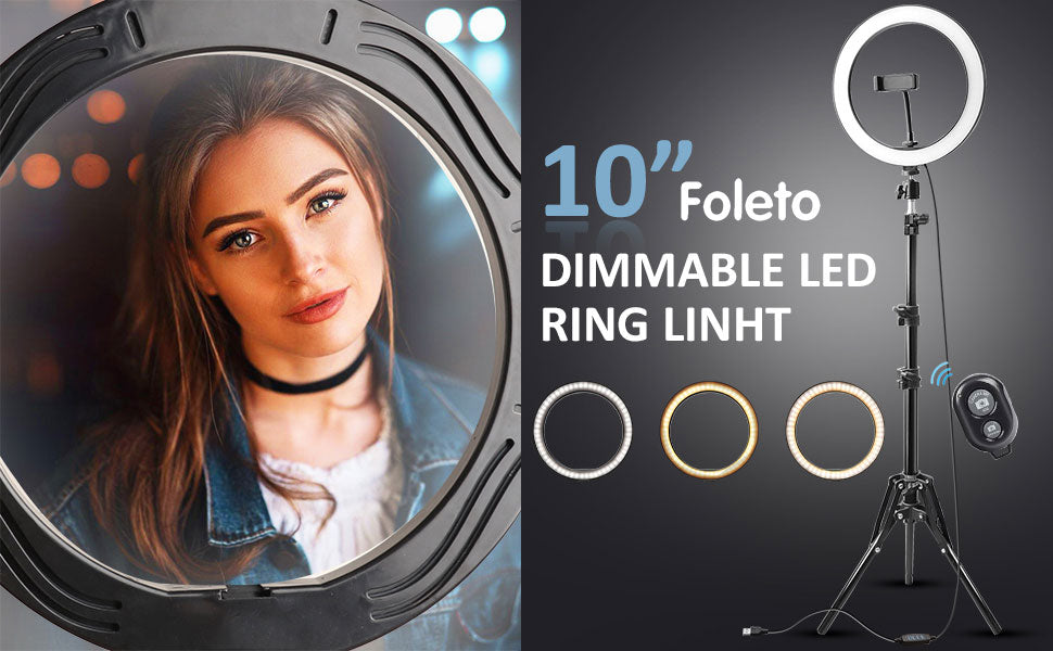STUDIO-LITE ELITE - Light Ring with Stand - Ring Light with Stand - Ring Light Phone - 10" LED Ring Light - LED Light Ring