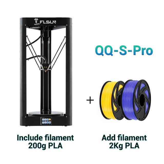 Flsun 3D Printer - QQ S PRO De 3D Printer - Auto-Level 3D Printer - 3D Printer TFT 32bits - Delta Kossel Auto-Level Upgraded Resume - High-speed 3D Printer