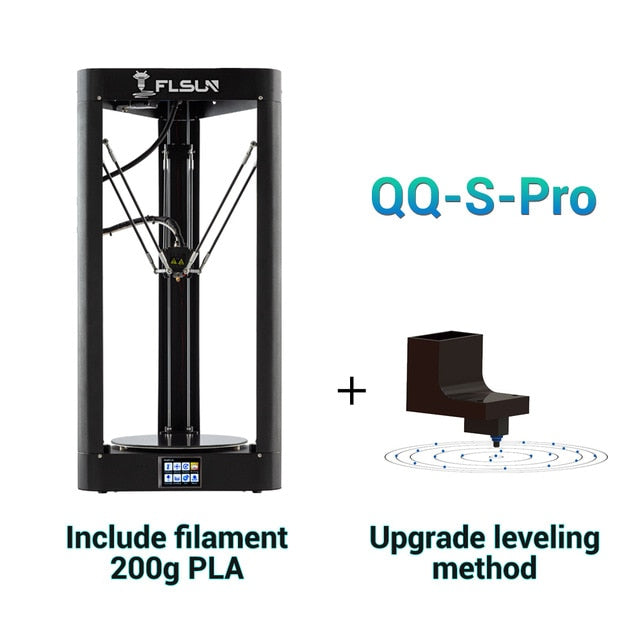 Flsun 3D Printer - QQ S PRO De 3D Printer - Auto-Level 3D Printer - 3D Printer TFT 32bits - Delta Kossel Auto-Level Upgraded Resume - High-speed 3D Printer
