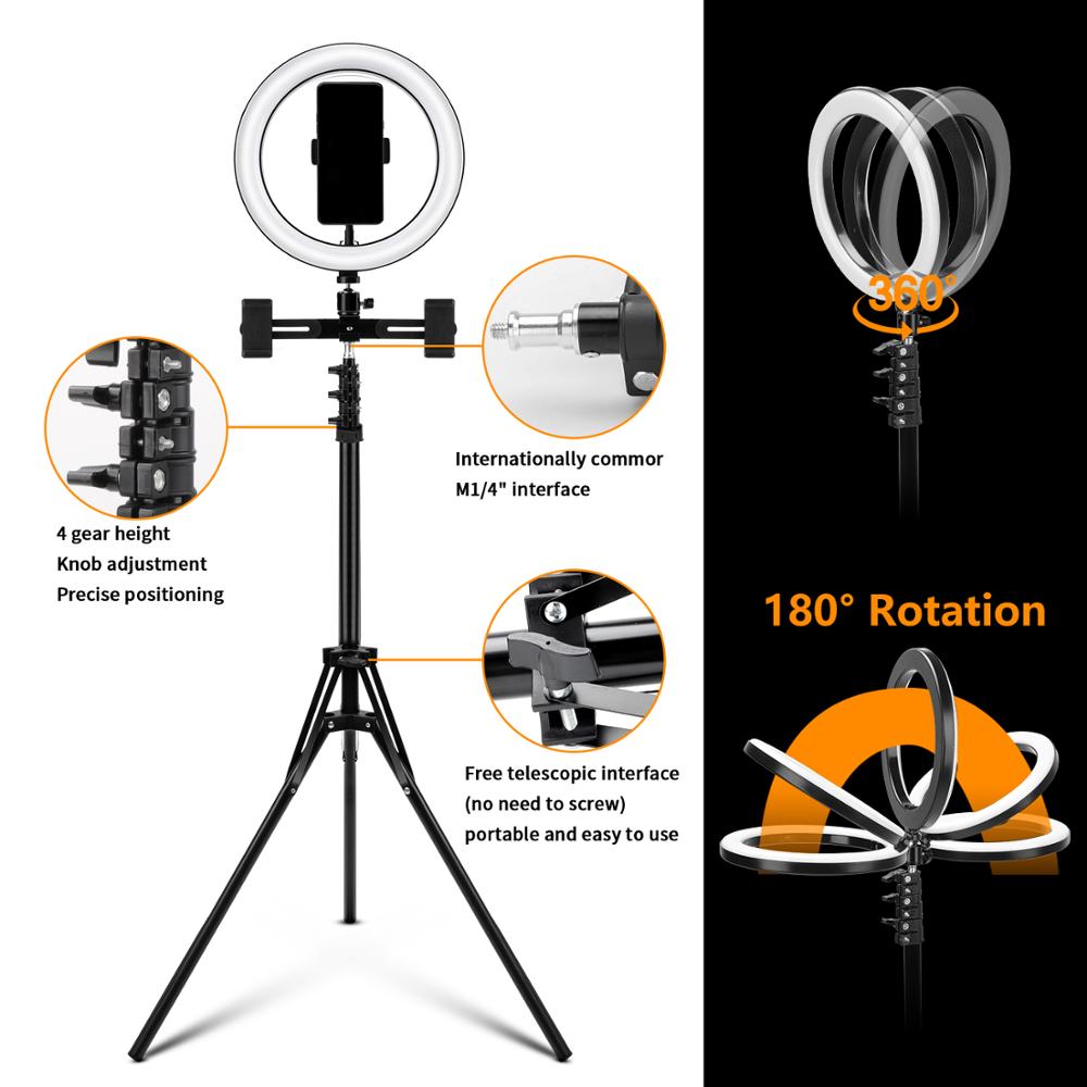 10"/14"/18" Selfie Ring Light - Ring Light with Tripod - LED Ring Light - RGB Ring Light - RGB LED Ring Light