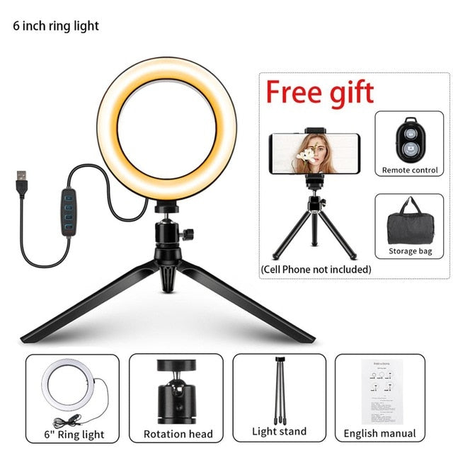 10"/14"/18" Selfie Ring Light - Ring Light with Tripod - LED Ring Light - RGB Ring Light - RGB LED Ring Light