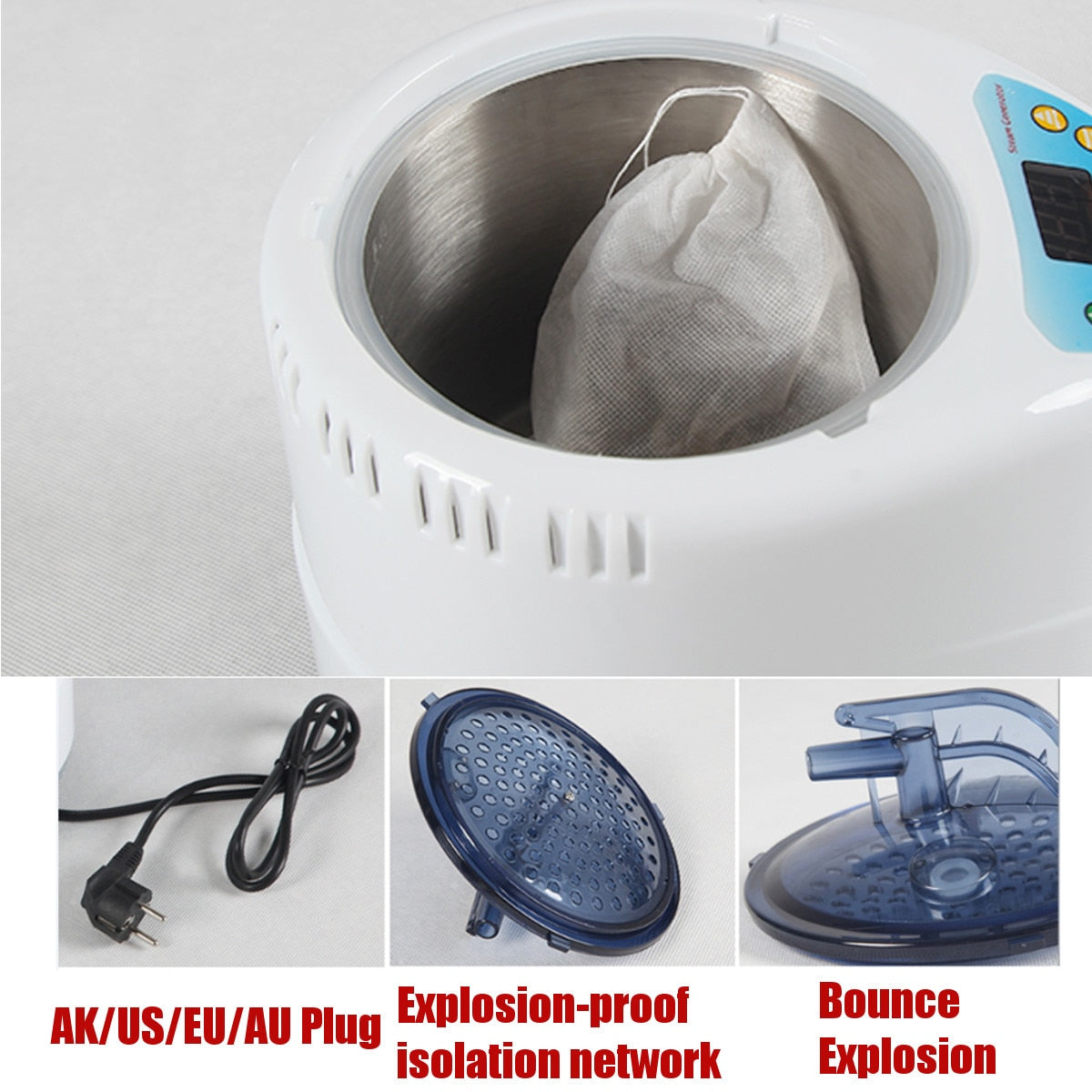 SaunaPro - Portable Steam Sauna Generator - Portable Sauna Generator - Portable Slimming Sauna Generator