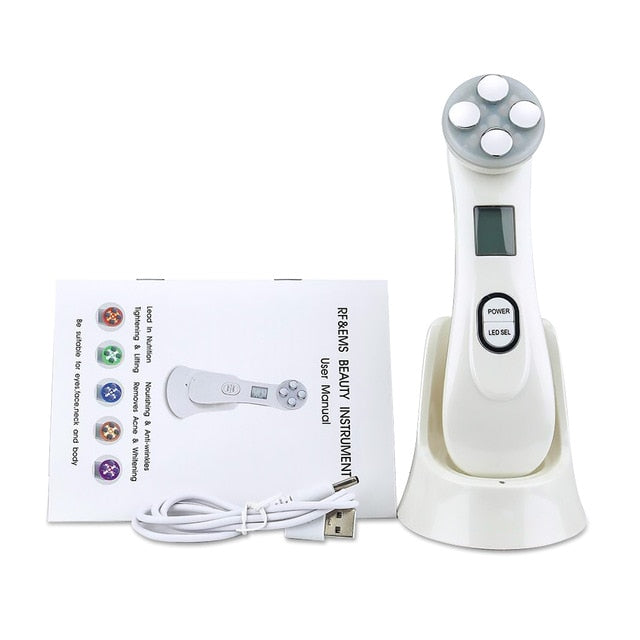 5 in 1 EMS RF Radio Frequency Machine - Mesotherapy Electroporation Machine - Face Beauty LED Photon Machine - Skin Rejuvenation Machine - Wrinkle Remover Machine