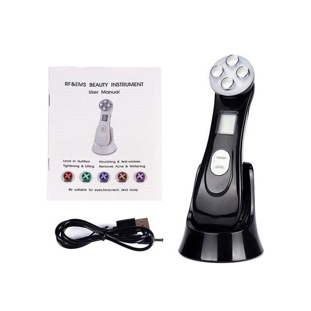 5 in 1 EMS RF Radio Frequency Machine - Mesotherapy Electroporation Machine - Face Beauty LED Photon Machine - Skin Rejuvenation Machine - Wrinkle Remover Machine