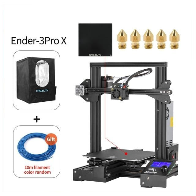 CREALITY 3D Ender-3 Pro Printer - 3D Printing Masks Magnetic Build Plate - 3D Resume Power Failure Printing KIT - High-speed 3D Printer