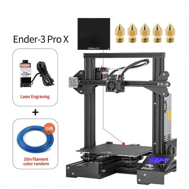 CREALITY 3D Ender-3 Pro Printer - 3D Printing Masks Magnetic Build Plate - 3D Resume Power Failure Printing KIT - High-speed 3D Printer