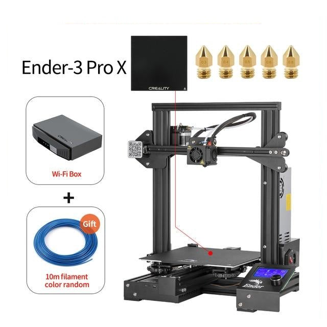 CREALITY 3D Ender-3 Pro Printer - 3D Printing Masks Magnetic Build Plate - 3D Resume Power Failure Printing KIT - High-speed 3D Printer