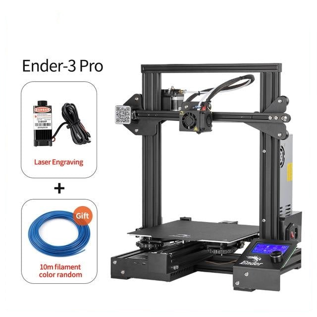 CREALITY 3D Ender-3 Pro Printer - 3D Printing Masks Magnetic Build Plate - 3D Resume Power Failure Printing KIT - High-speed 3D Printer