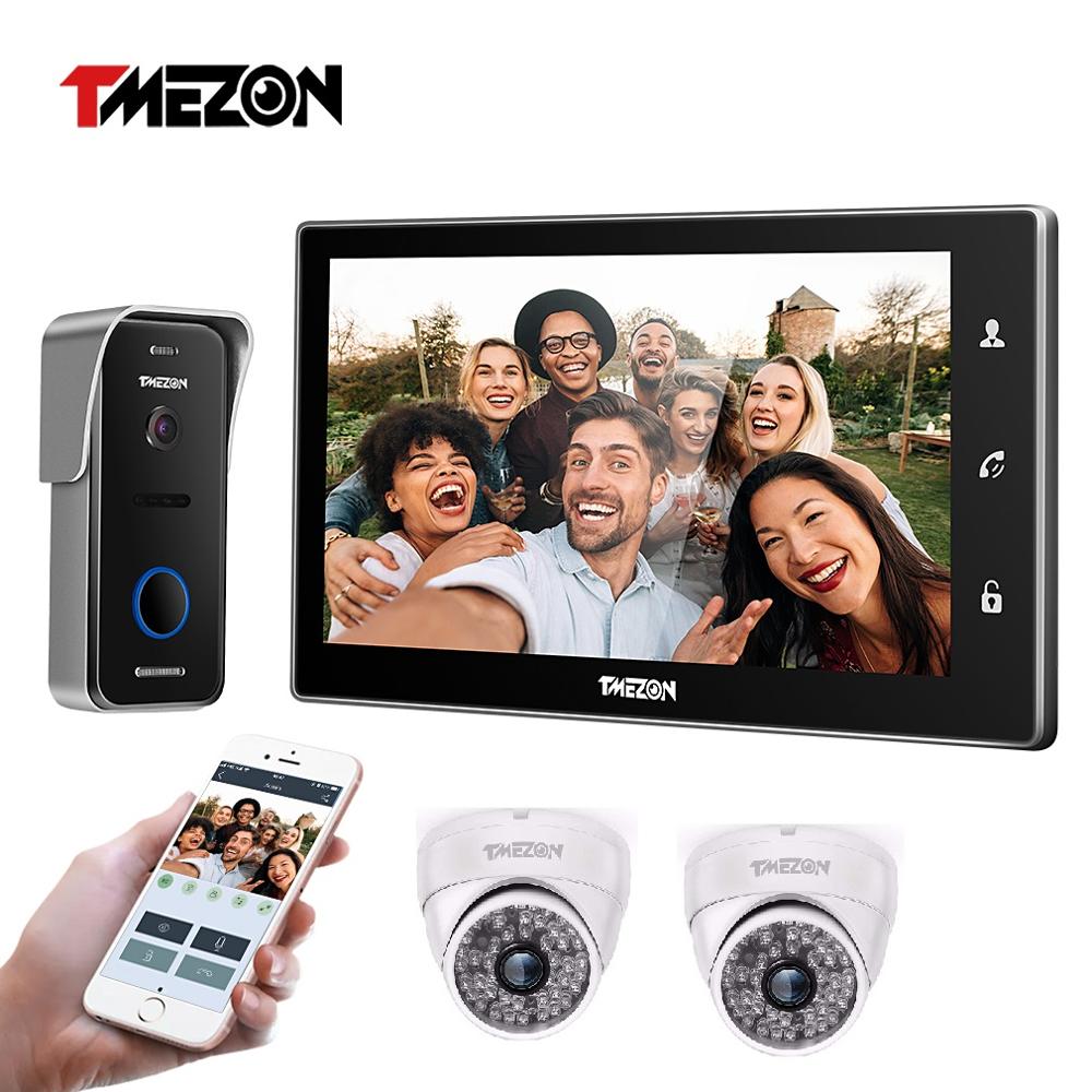 TMEZON - TMEZON Video Doorbell - 10 Inch Wireless Video Doorbell - Smart IP Video Doorbell - Video Doorbell Intercom System - 720P Camera Doorbell