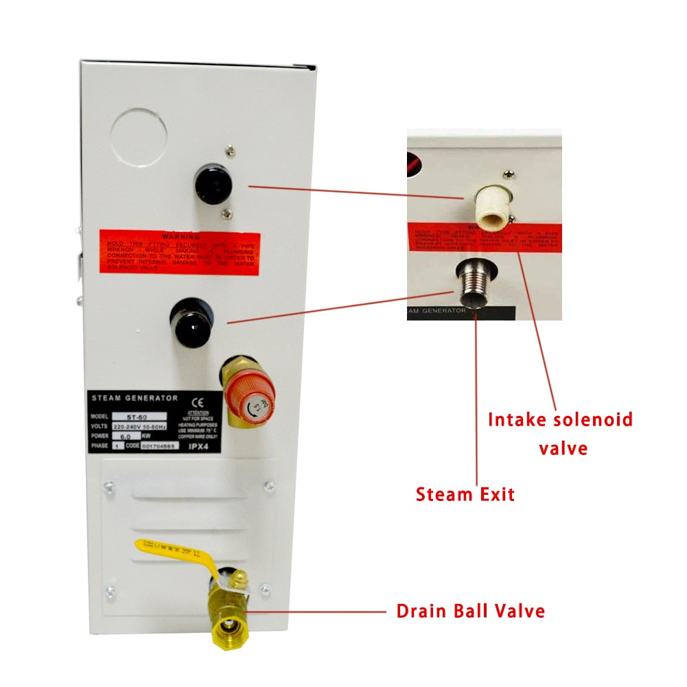 EZSteam - 6KW Steam Generator - 6KW Steam Generator ST-135M controller - Shower Steam Generator - Sauna Steam Generator - Shower SPA for Bathroom