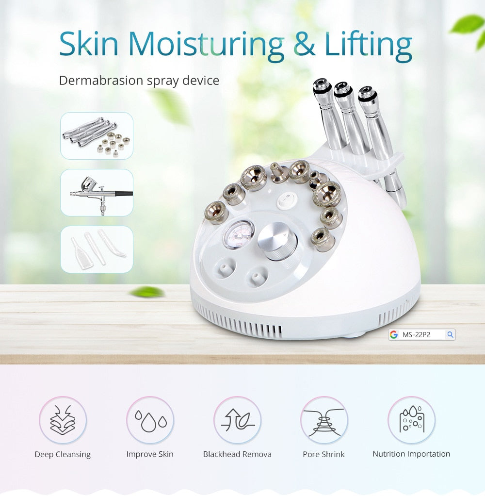 3 in 1 Portable Pore Skin Cleanser - Portable Skin Cleanser - Multi-function Skin Rejuvenation - Blackhead Remover - Microdermabrasion Machine
