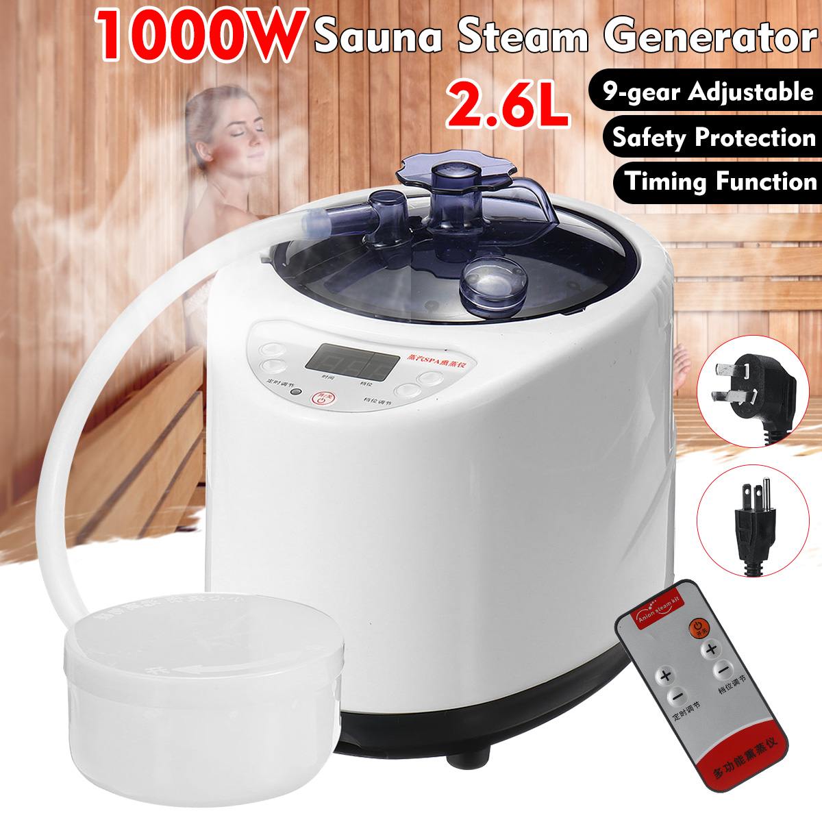 SteamMachine - 1000W Sauna Steam Generator - 2.6L Sauna Steam Generator - Sauna Spa Fumigation Machine - Sauna Home Steamer Therapy