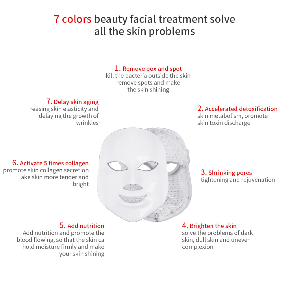 Led Facial Light Therapy Mask