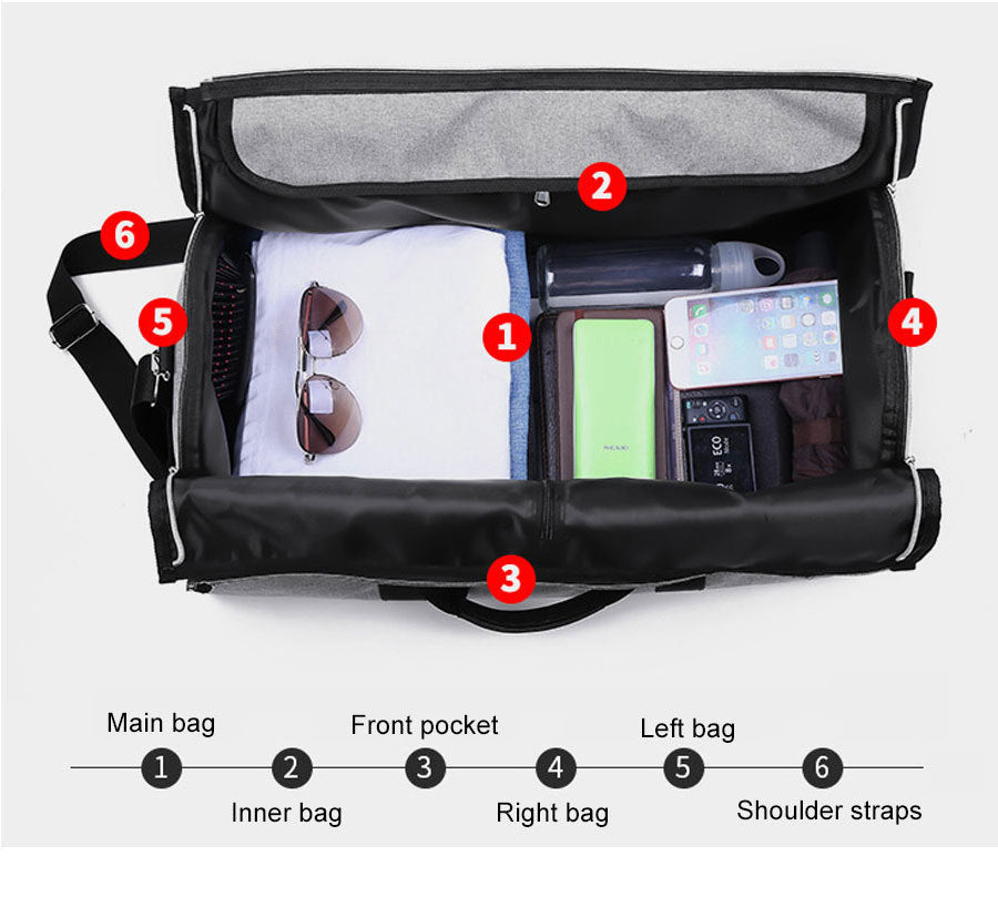 New 2 in 1 Travel Garment Duffle Bag