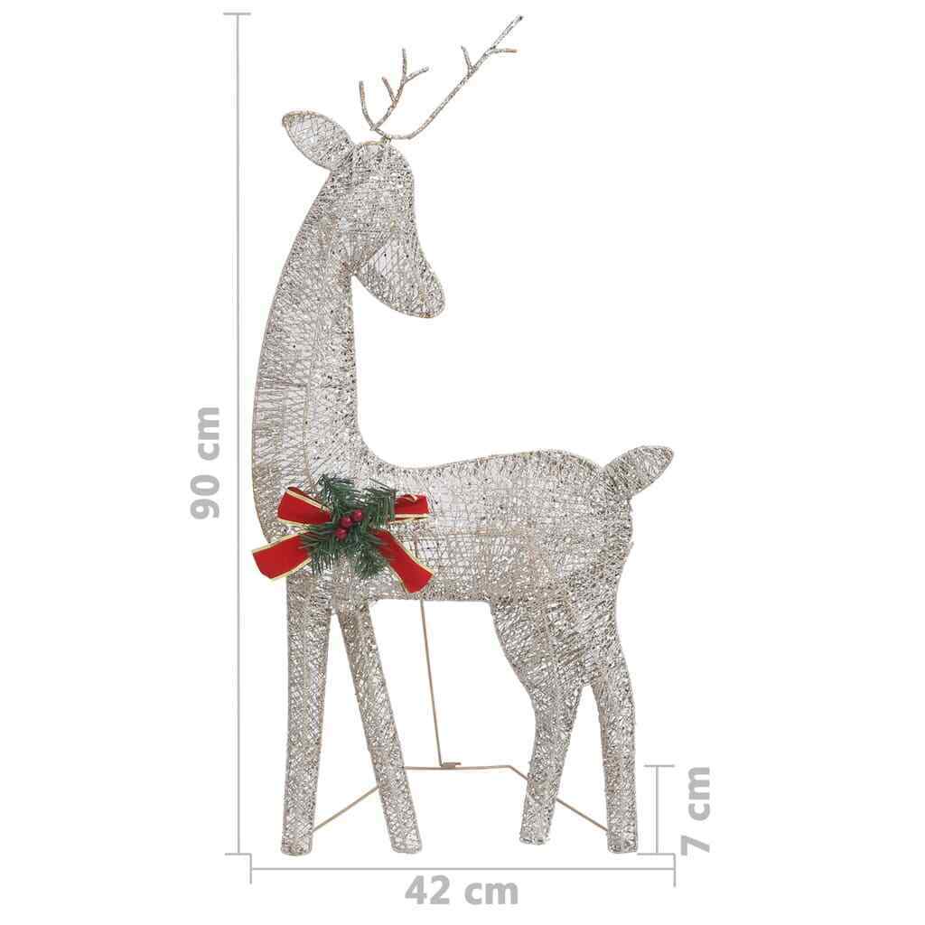 LED Lights Reindeer Deer Family Christmas Decor Fairy Light Wire Home Yard Use