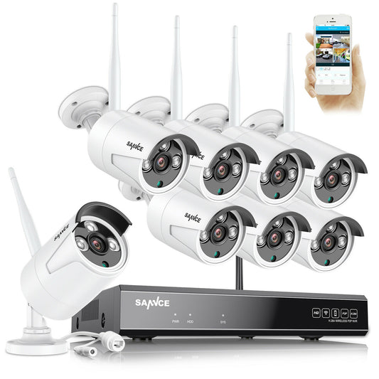 10 Units - SANNCE Wireless 1080P Security Camera System 8CH NVR IP Network Outdoor IR Night