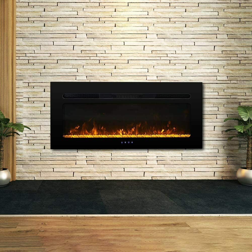 40" Electric Fireplace Insert — Wall Mounted Touch Screen Electric Heater